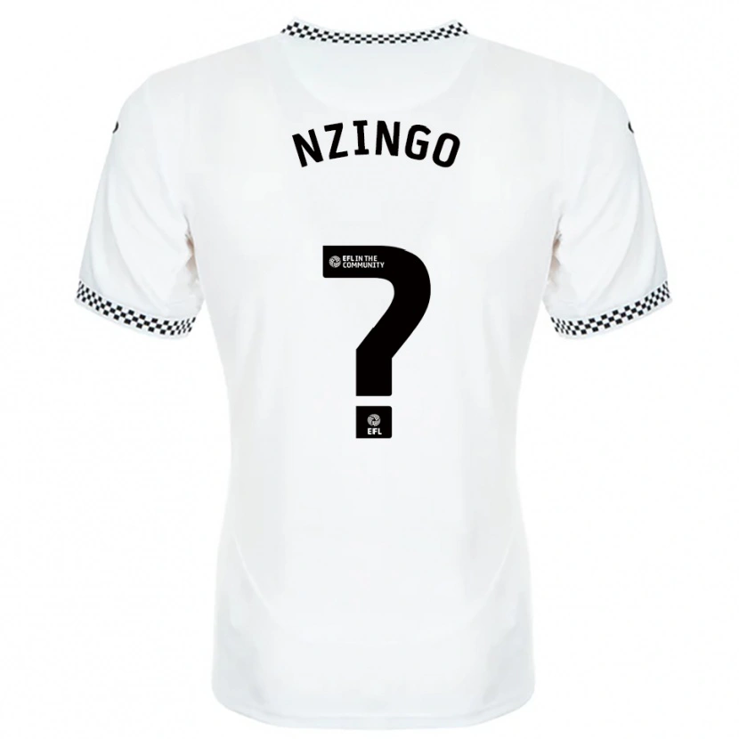 Danxen Hombre Camiseta Glory Nzingo #0 Blanco Naranja 1ª Equipación 2025/26 La Camisa México