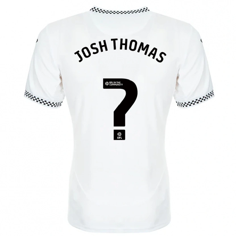 Danxen Hombre Camiseta Josh Thomas #0 Blanco Naranja 1ª Equipación 2025/26 La Camisa México