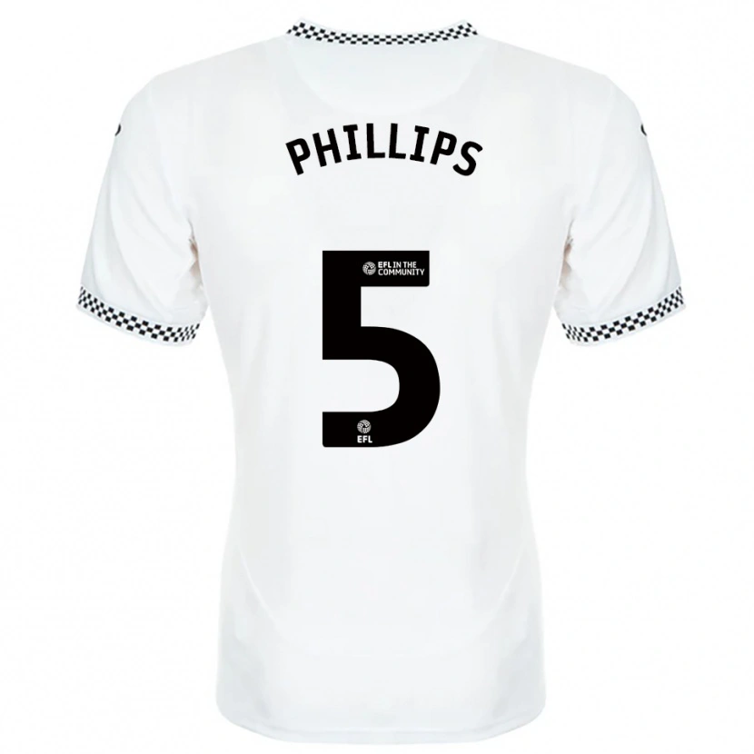 Danxen Hombre Camiseta Ben Phillips #5 Blanco Naranja 1ª Equipación 2025/26 La Camisa México