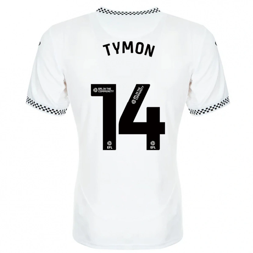 Danxen Hombre Camiseta Josh Tymon #14 Blanco Naranja 1ª Equipación 2025/26 La Camisa México