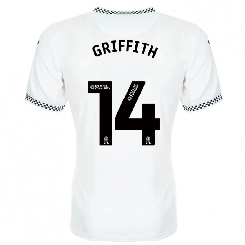 Danxen Hombre Camiseta Yori Griffith #14 Blanco Naranja 1ª Equipación 2025/26 La Camisa México