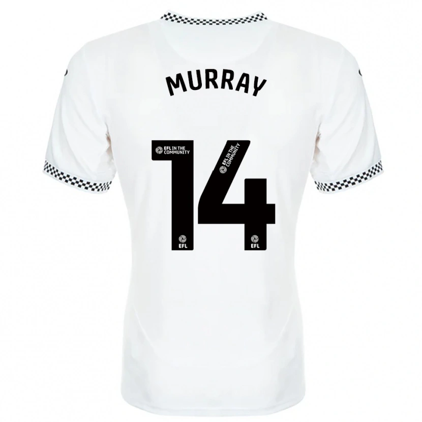 Danxen Hombre Camiseta Maddy Murray #14 Blanco Naranja 1ª Equipación 2025/26 La Camisa México