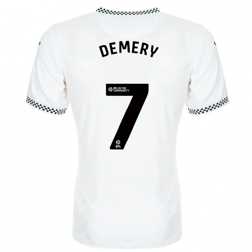 Danxen Hombre Camiseta Caleb Demery #7 Blanco Naranja 1ª Equipación 2025/26 La Camisa México