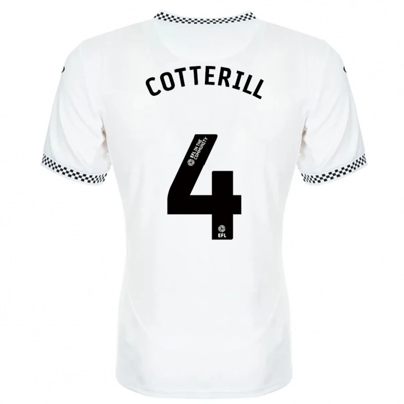 Danxen Hombre Camiseta Joel Cotterill #4 Blanco Naranja 1ª Equipación 2025/26 La Camisa México