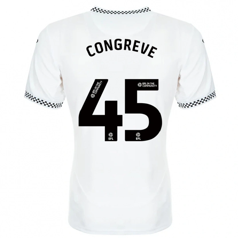 Danxen Hombre Camiseta Cameron Congreve #45 Blanco Naranja 1ª Equipación 2025/26 La Camisa México