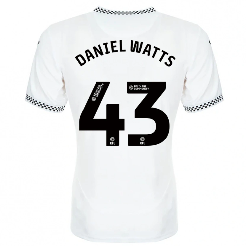 Danxen Hombre Camiseta Daniel Watts #43 Blanco Naranja 1ª Equipación 2025/26 La Camisa México