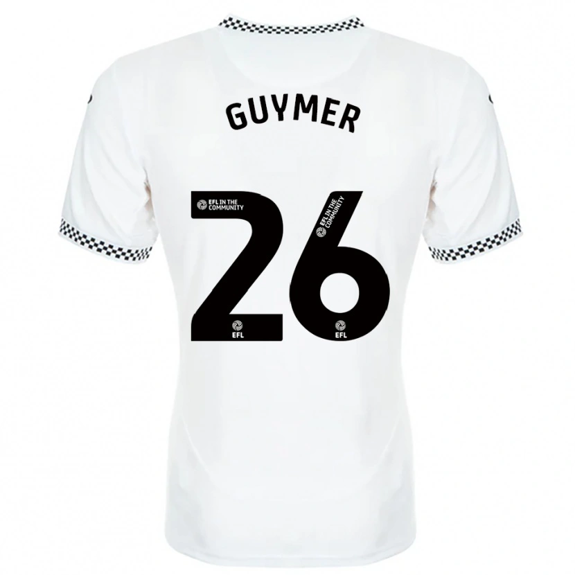 Danxen Hombre Camiseta Jasmine Guymer #26 Blanco Naranja 1ª Equipación 2025/26 La Camisa México