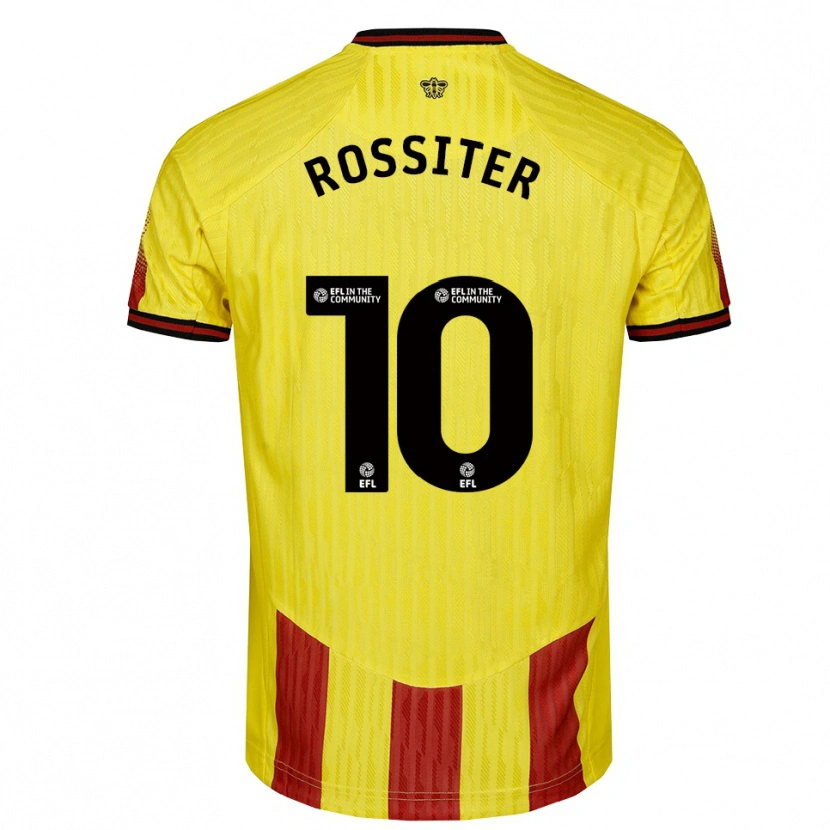 Danxen Hombre Camiseta Annie Rossiter #10 Amarillo Rojo 1ª Equipación 2025/26 La Camisa México
