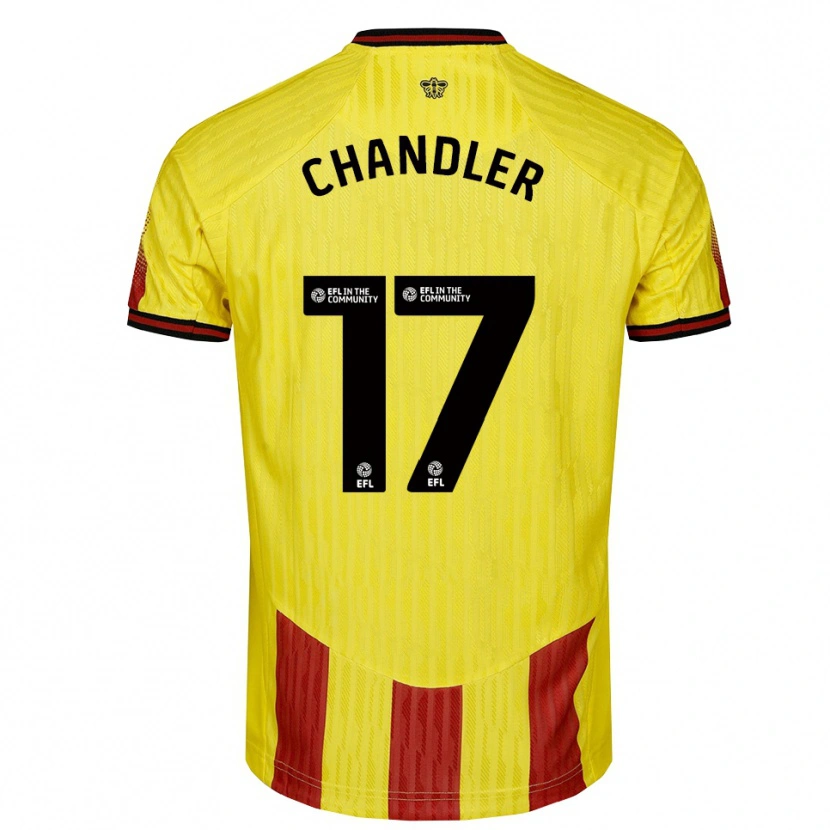 Danxen Hombre Camiseta Megan Chandler #17 Amarillo Rojo 1ª Equipación 2025/26 La Camisa México