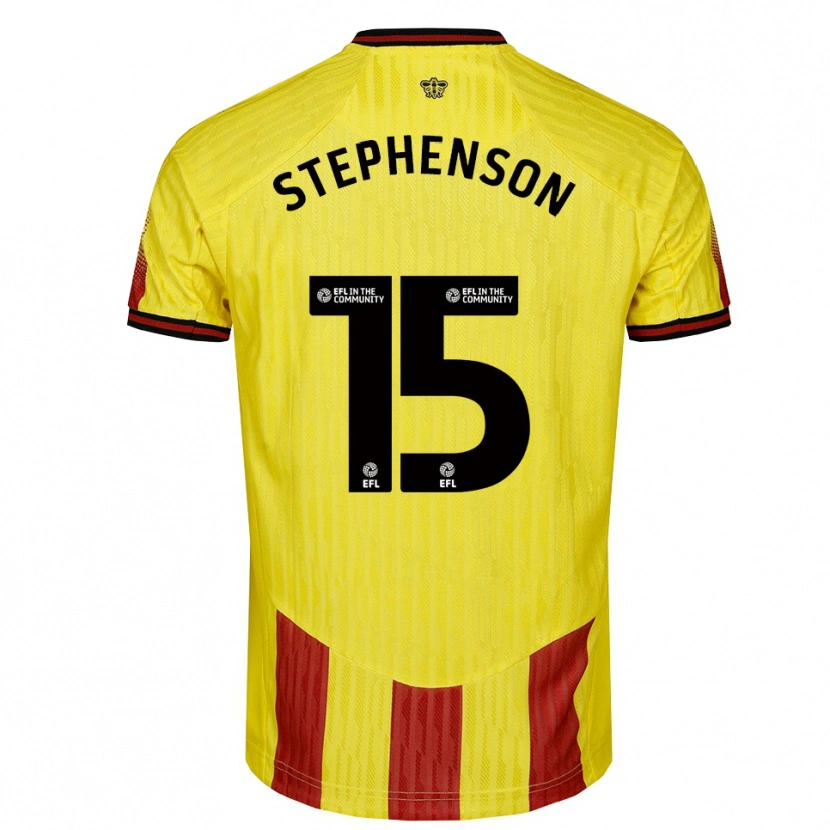 Danxen Hombre Camiseta Ollie Stephenson #15 Amarillo Rojo 1ª Equipación 2025/26 La Camisa México