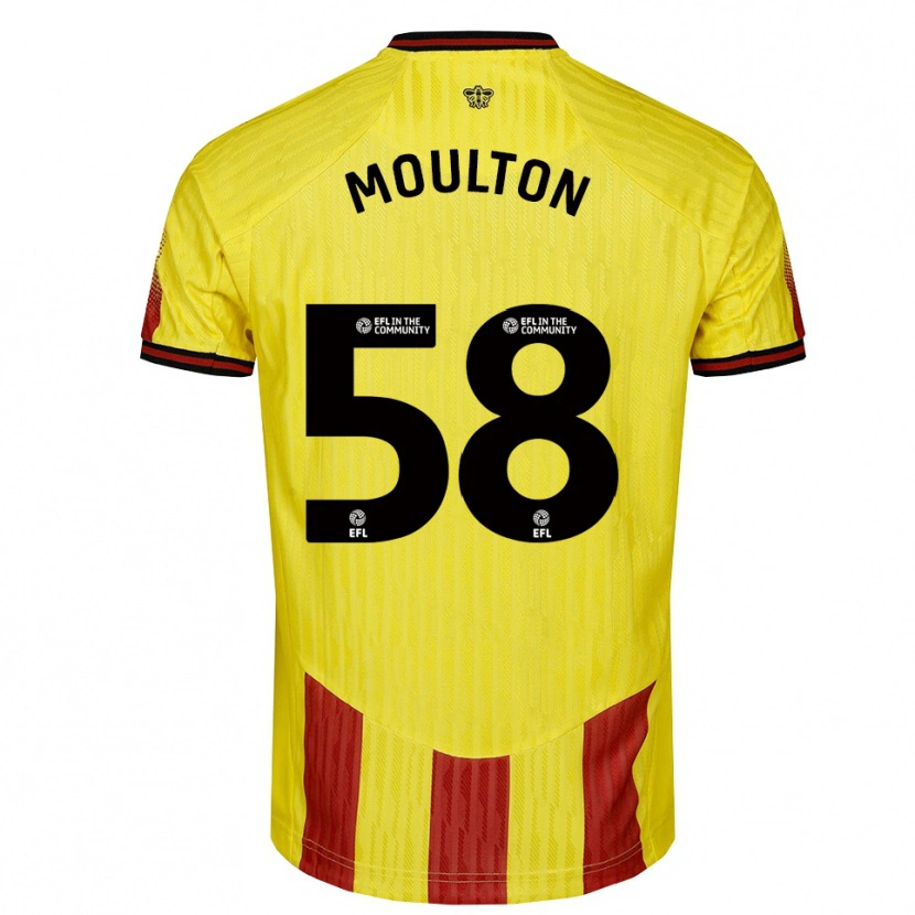 Danxen Hombre Camiseta Jai-Dea Moulton #58 Amarillo Rojo 1ª Equipación 2025/26 La Camisa México