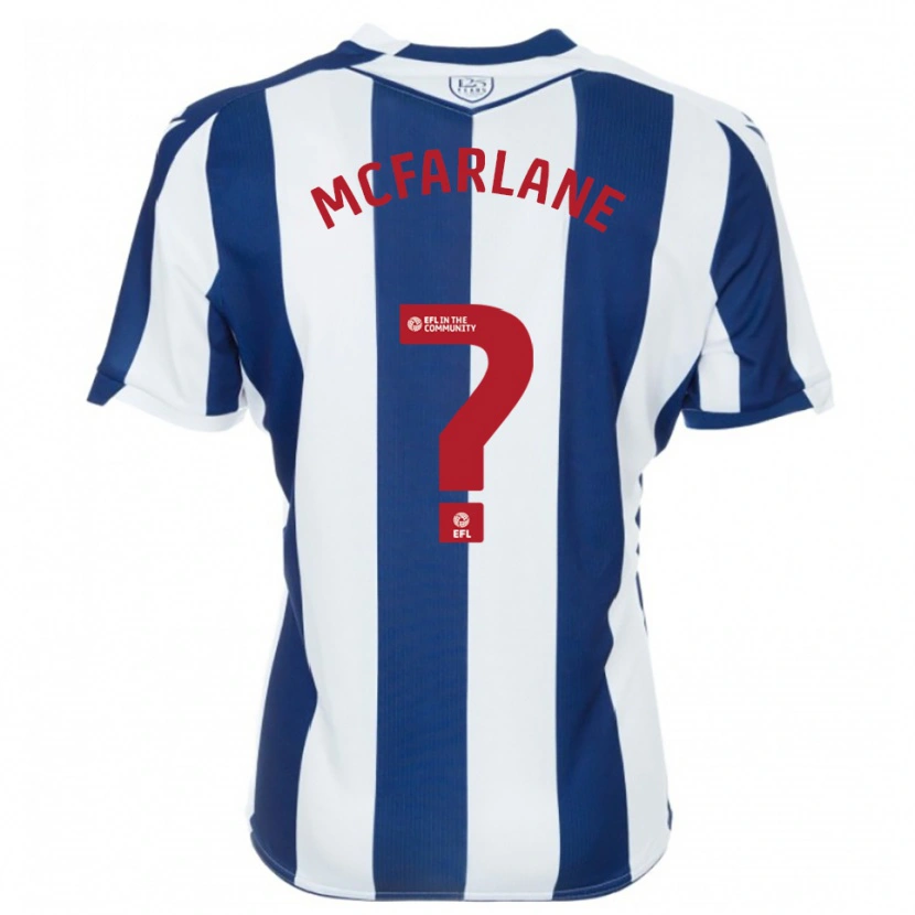 Danxen Hombre Camiseta Ellie Mcfarlane #0 Azul Marino Blanco 1ª Equipación 2025/26 La Camisa México