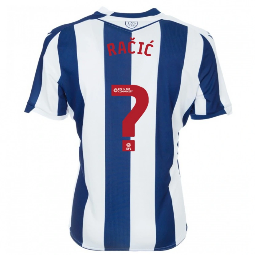 Danxen Hombre Camiseta Uroš Račić #0 Azul Marino Blanco 1ª Equipación 2025/26 La Camisa México