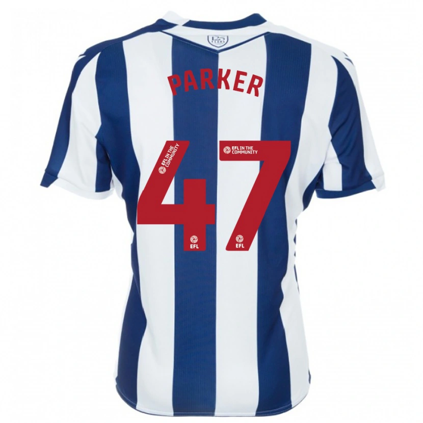 Danxen Hombre Camiseta Michael Parker #47 Azul Marino Blanco 1ª Equipación 2025/26 La Camisa México