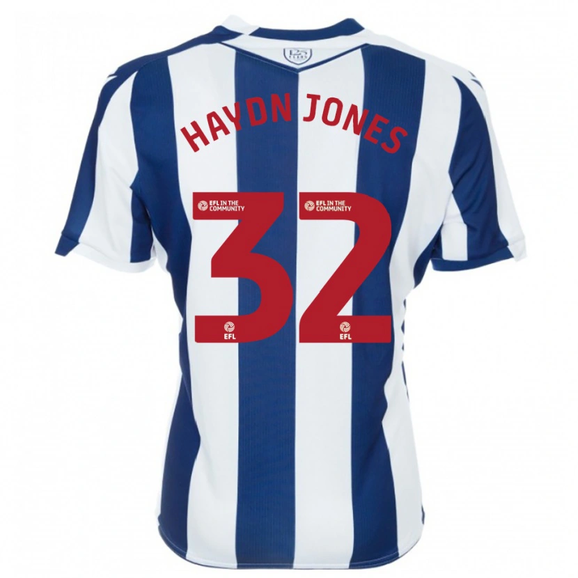 Danxen Hombre Camiseta Mackenzie Haydn Jones #32 Azul Marino Blanco 1ª Equipación 2025/26 La Camisa México