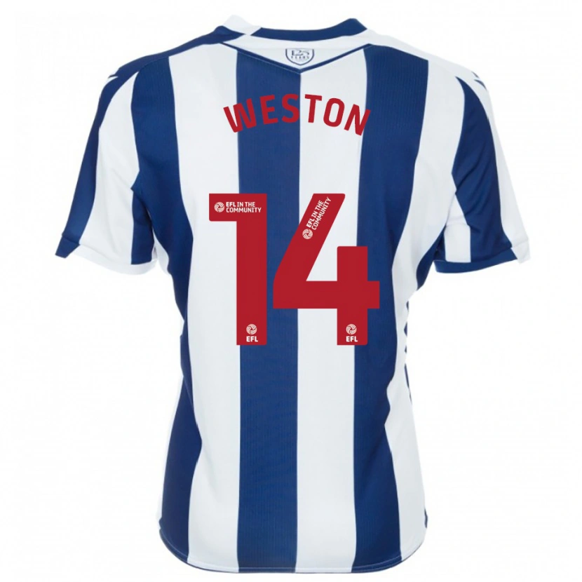 Danxen Hombre Camiseta Steph Weston #14 Azul Marino Blanco 1ª Equipación 2025/26 La Camisa México