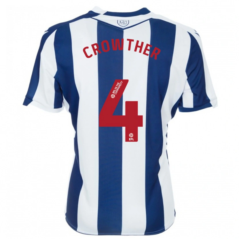 Danxen Hombre Camiseta Matthew Crowther #4 Azul Marino Blanco 1ª Equipación 2025/26 La Camisa México