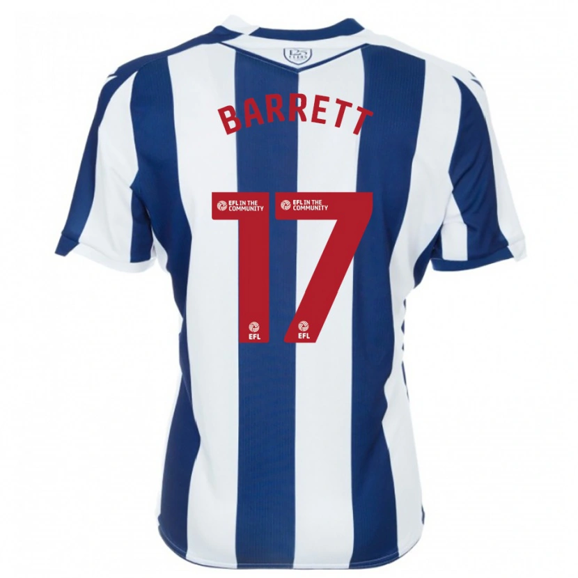 Danxen Hombre Camiseta Josh Barrett #17 Azul Marino Blanco 1ª Equipación 2025/26 La Camisa México