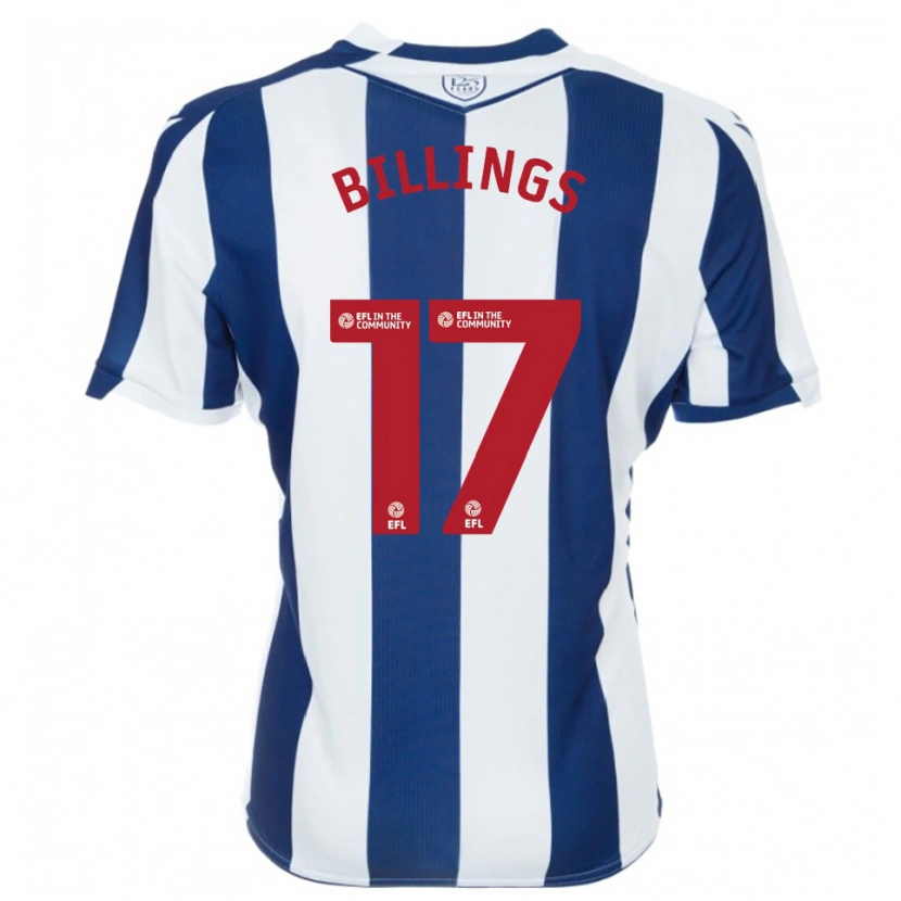 Danxen Hombre Camiseta Frazer Billings #17 Azul Marino Blanco 1ª Equipación 2025/26 La Camisa México