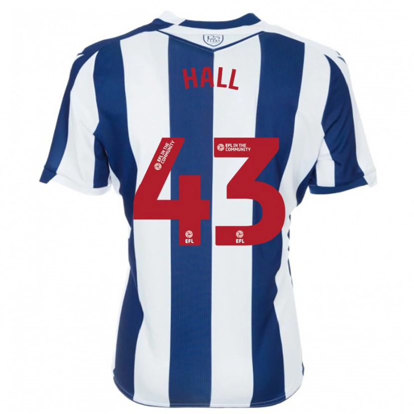 Danxen Hombre Camiseta Reece Hall #43 Azul Marino Blanco 1ª Equipación 2025/26 La Camisa México