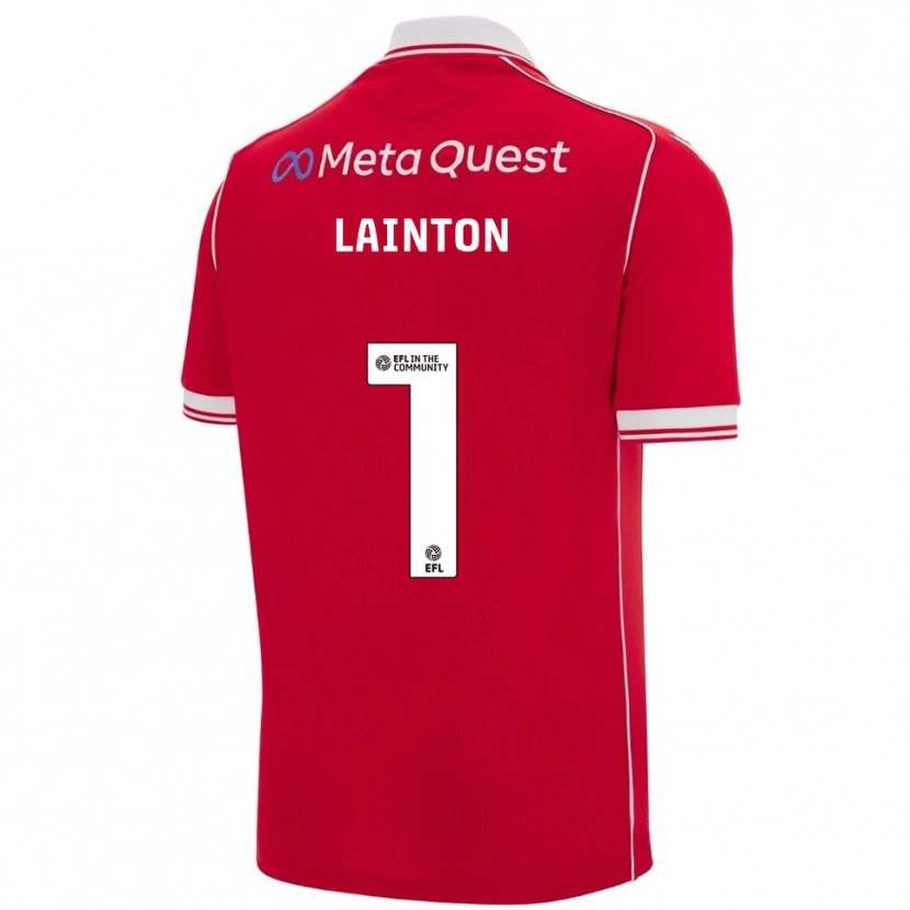 Danxen Hombre Camiseta Rob Lainton #1 Rojo Blanco 1ª Equipación 2025/26 La Camisa México