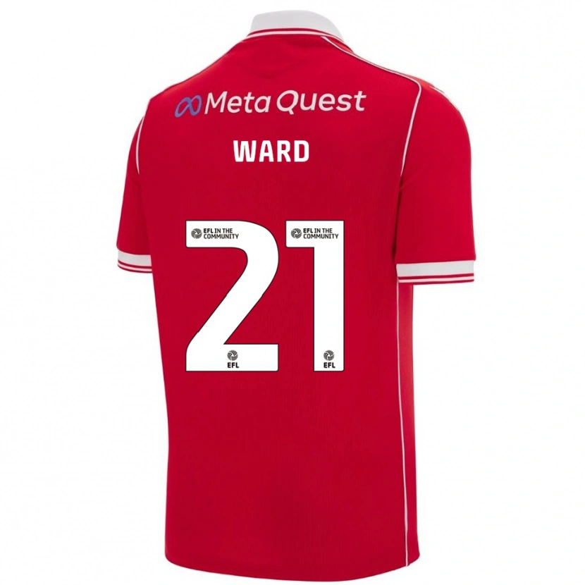 Danxen Hombre Camiseta Danny Ward #21 Rojo Blanco 1ª Equipación 2025/26 La Camisa México