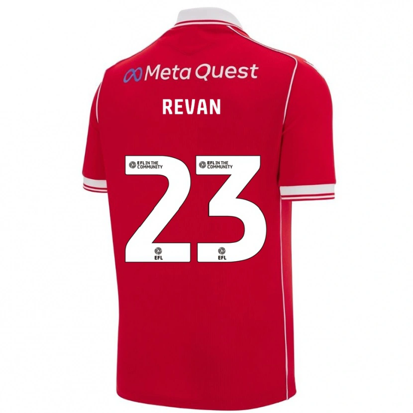 Danxen Hombre Camiseta Sebastian Revan #23 Rojo Blanco 1ª Equipación 2025/26 La Camisa México