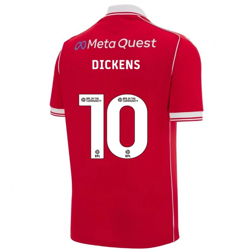 Danxen Hombre Camiseta Tj Dickens #10 Rojo Blanco 1ª Equipación 2025/26 La Camisa México