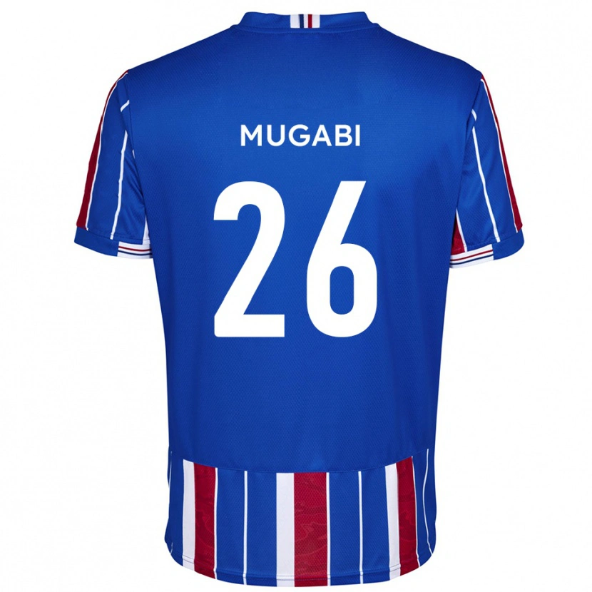 Danxen Hombre Camiseta Bevis Mugabi #26 Azul Rojo Blanco 1ª Equipación 2025/26 La Camisa México