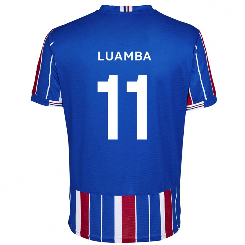 Danxen Hombre Camiseta Junior Luamba #11 Azul Rojo Blanco 1ª Equipación 2025/26 La Camisa México