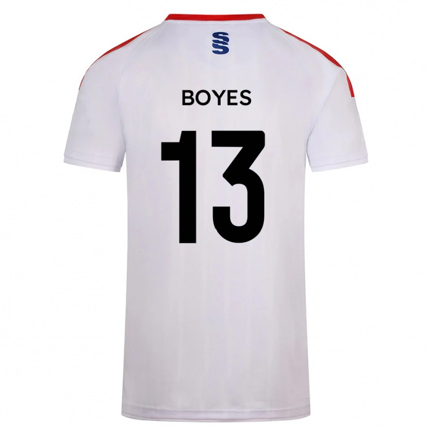Danxen Hombre Camiseta Patrick Boyes #13 Blanco Azul Marino 1ª Equipación 2025/26 La Camisa México