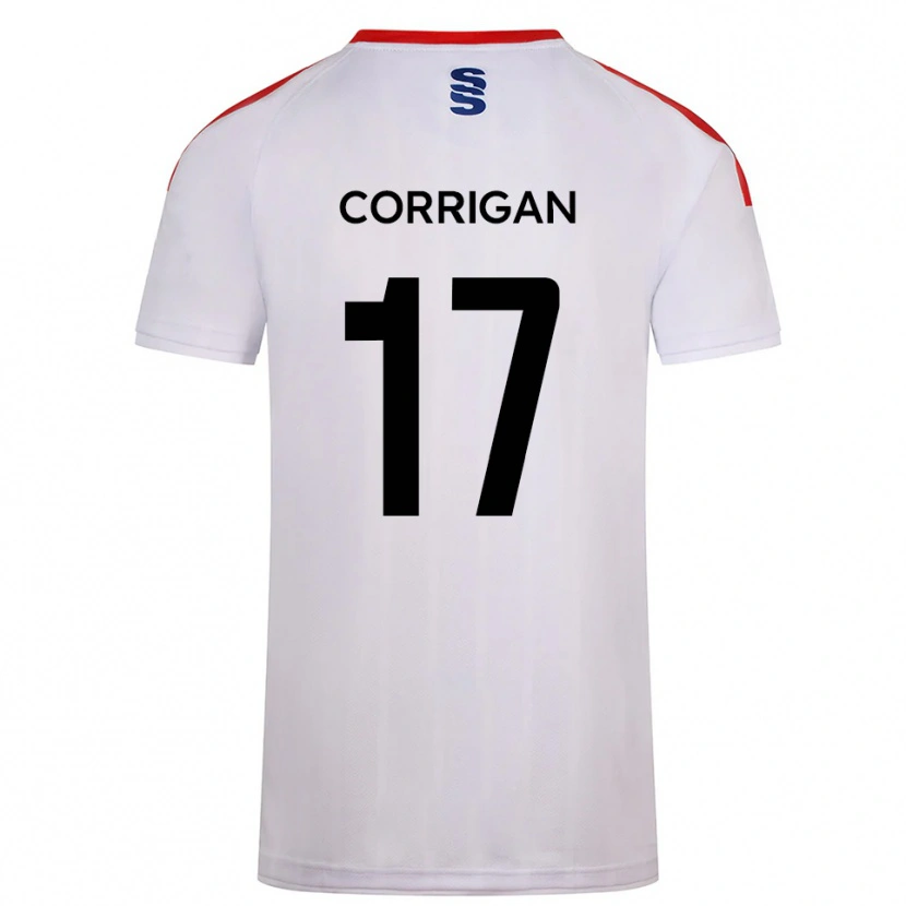 Danxen Hombre Camiseta Niamh Corrigan #17 Blanco Azul Marino 1ª Equipación 2025/26 La Camisa México