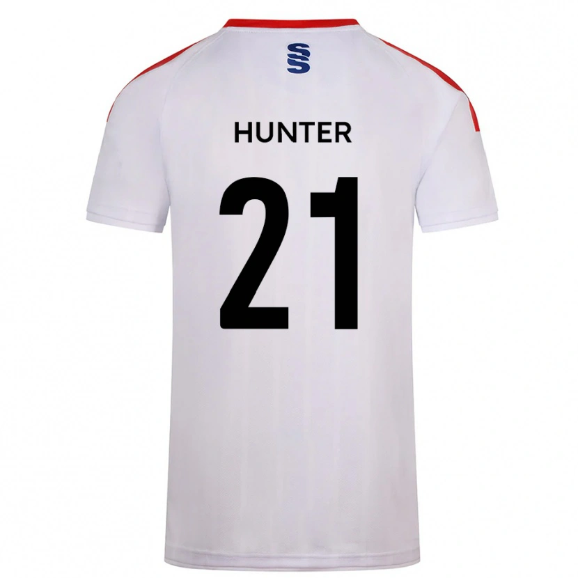 Danxen Hombre Camiseta Megan Hunter #21 Blanco Azul Marino 1ª Equipación 2025/26 La Camisa México