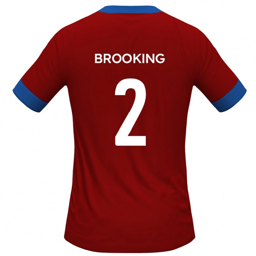 Danxen Hombre Camiseta Josh Brooking #2 Rojo Azul 1ª Equipación 2025/26 La Camisa México