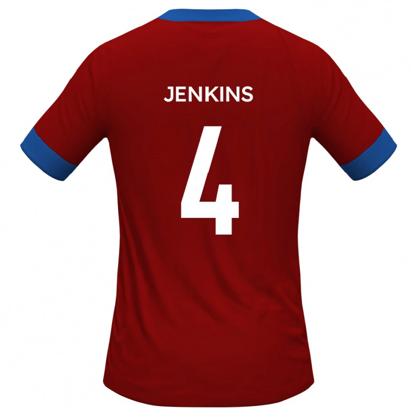 Danxen Hombre Camiseta Luke Jenkins #4 Rojo Azul 1ª Equipación 2025/26 La Camisa México