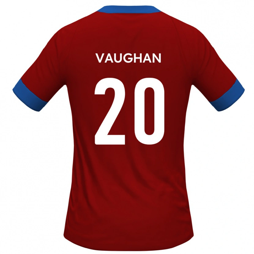 Danxen Hombre Camiseta Haydon Vaughan #20 Rojo Azul 1ª Equipación 2025/26 La Camisa México
