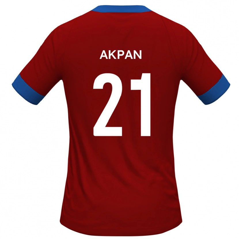 Danxen Hombre Camiseta Ashley Akpan #21 Rojo Azul 1ª Equipación 2025/26 La Camisa México