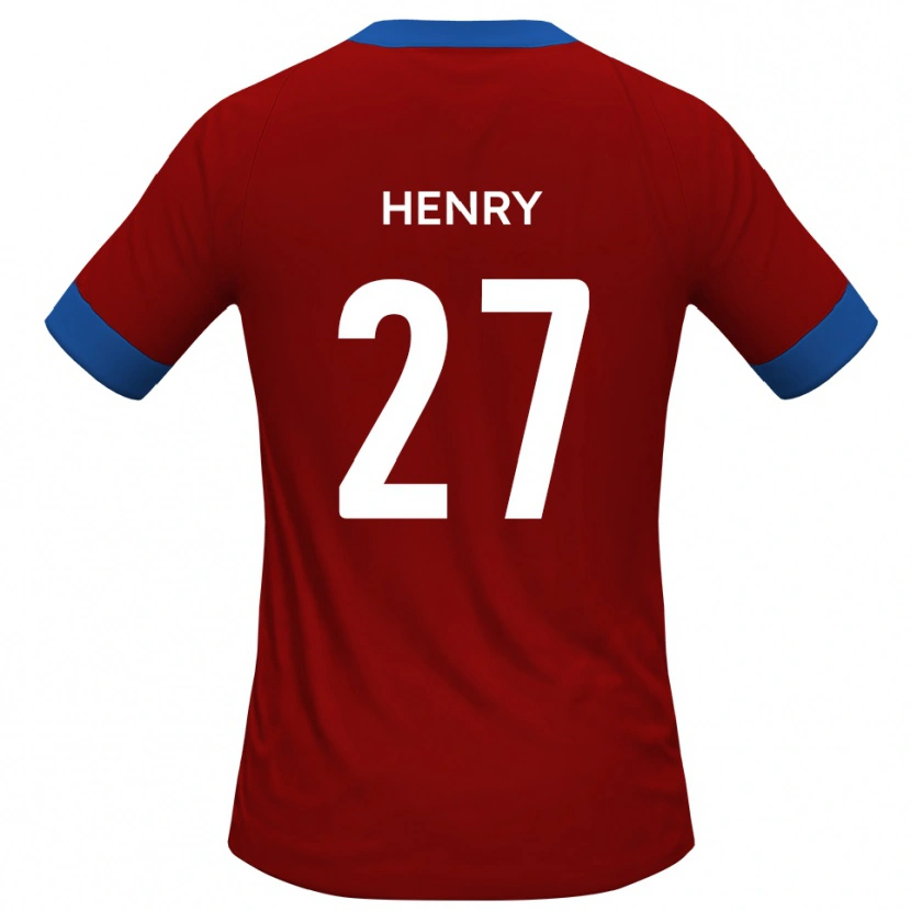 Danxen Hombre Camiseta James Henry #27 Rojo Azul 1ª Equipación 2025/26 La Camisa México