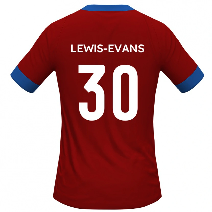 Danxen Hombre Camiseta Joe Lewis-Evans #30 Rojo Azul 1ª Equipación 2025/26 La Camisa México