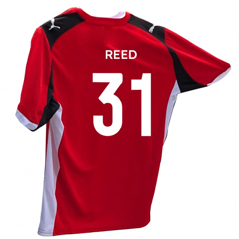 Danxen Hombre Camiseta Sam Reed #31 Rojo Blanco 1ª Equipación 2025/26 La Camisa México