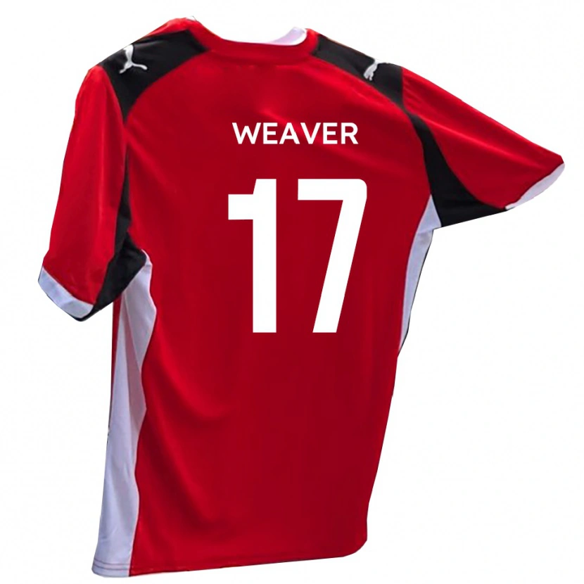 Danxen Hombre Camiseta Lucas Weaver #17 Rojo Blanco 1ª Equipación 2025/26 La Camisa México