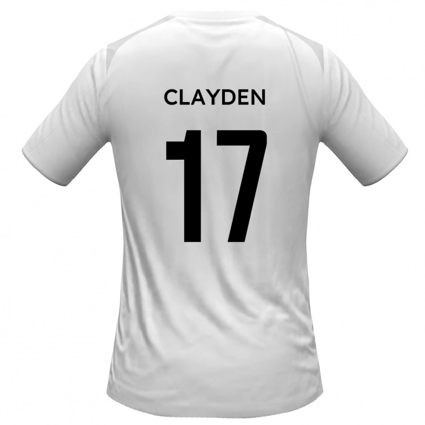 Danxen Hombre Camiseta Charles Clayden #17 Blanco Gris 1ª Equipación 2025/26 La Camisa México