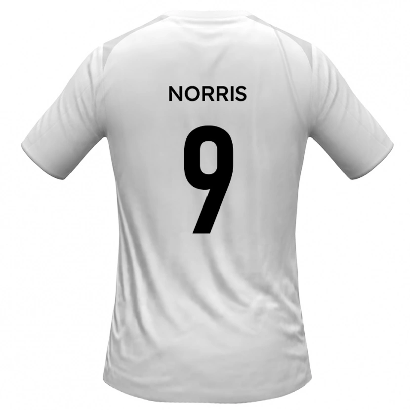 Danxen Hombre Camiseta Luke Norris #9 Blanco Gris 1ª Equipación 2025/26 La Camisa México