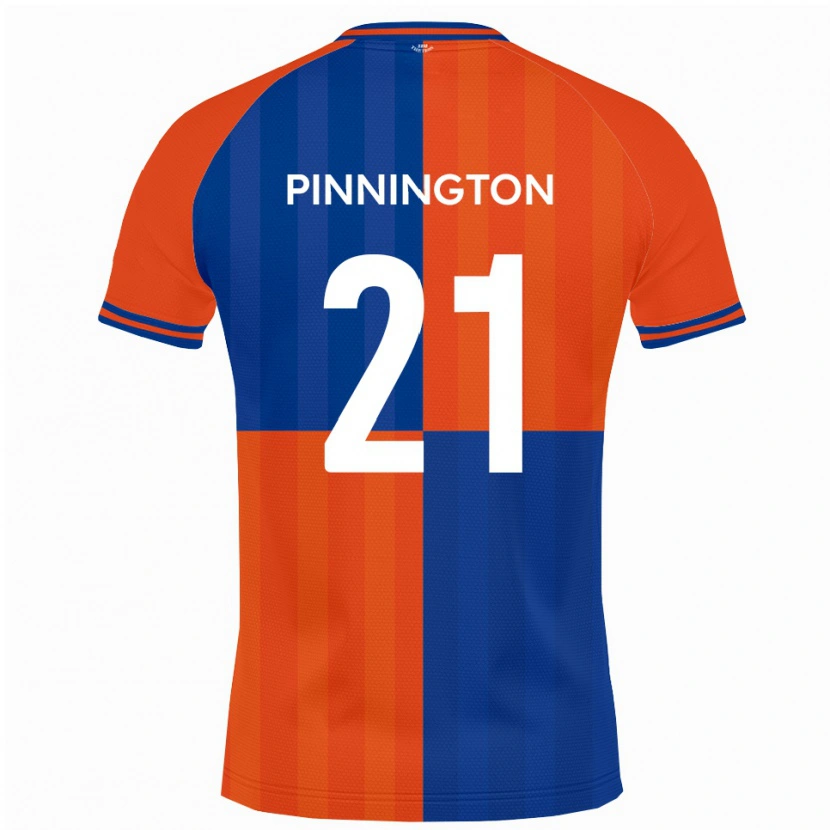 Danxen Hombre Camiseta Jacob Pinnington #21 Naranja Azul Real 1ª Equipación 2025/26 La Camisa México