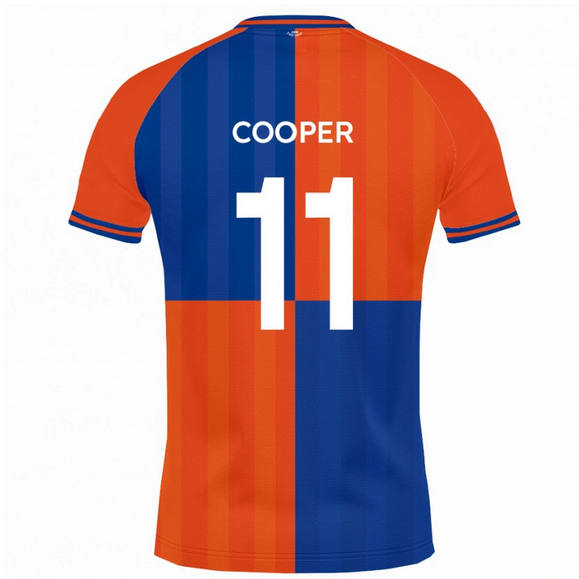Danxen Hombre Camiseta Chay Cooper #11 Naranja Azul Real 1ª Equipación 2025/26 La Camisa México