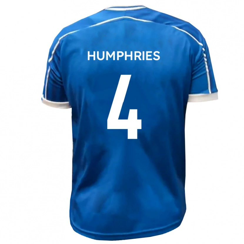 Danxen Hombre Camiseta Lloyd Humphries #4 Azul Blanco 1ª Equipación 2025/26 La Camisa México