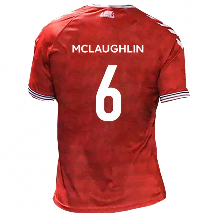 Danxen Hombre Camiseta Paddy Mclaughlin #6 Rojo Blanco 1ª Equipación 2025/26 La Camisa México