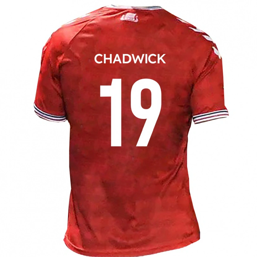 Danxen Hombre Camiseta Billy Chadwick #19 Rojo Blanco 1ª Equipación 2025/26 La Camisa México