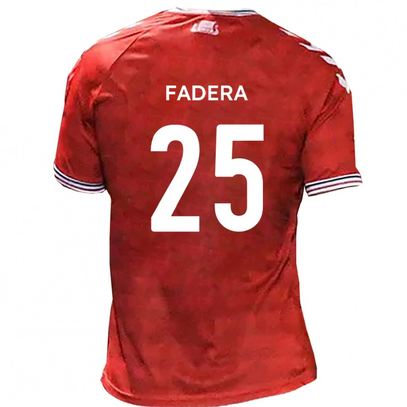 Danxen Hombre Camiseta Mo Fadera #25 Rojo Blanco 1ª Equipación 2025/26 La Camisa México