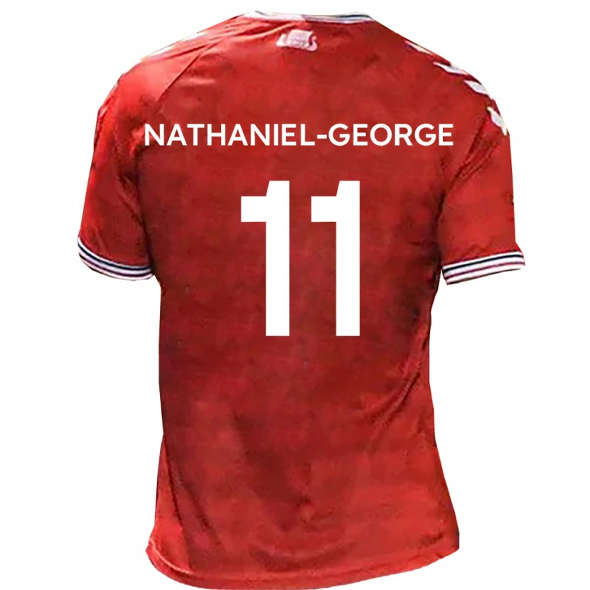 Danxen Hombre Camiseta Ashley Nathaniel-George #11 Rojo Blanco 1ª Equipación 2025/26 La Camisa México